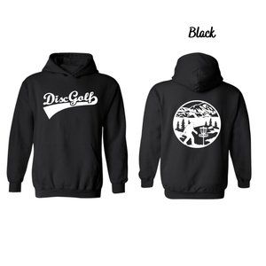 COPY - Disc Golf Pullover Hoodie Dual Logo SASQUATCH Sweatshirt Choose SZ BLACK